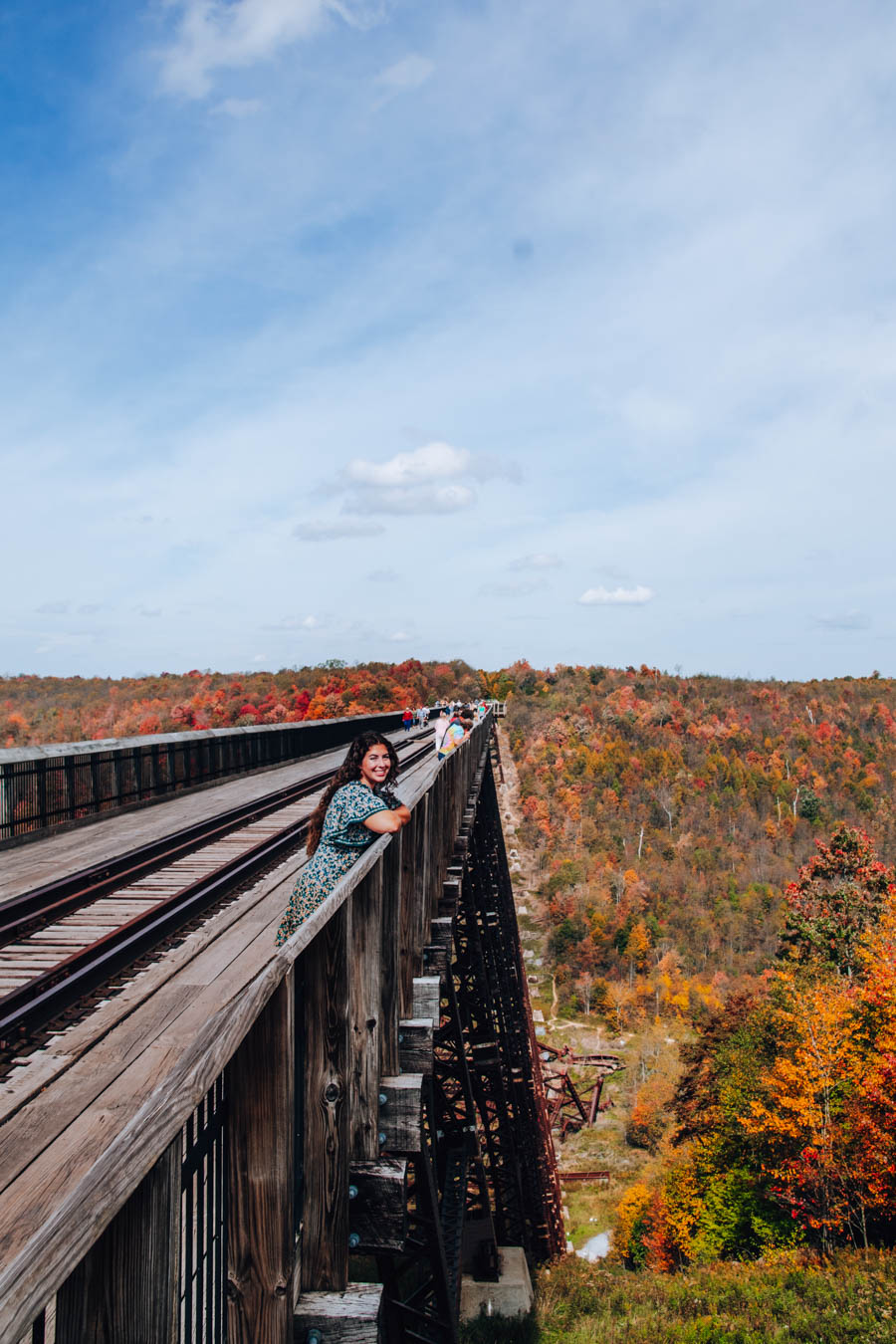 Check out the stunning Fall foliage at Kinzua Bridge State Park, Kinzua Bridge is one of the best spots to see foliage in Northern PA!