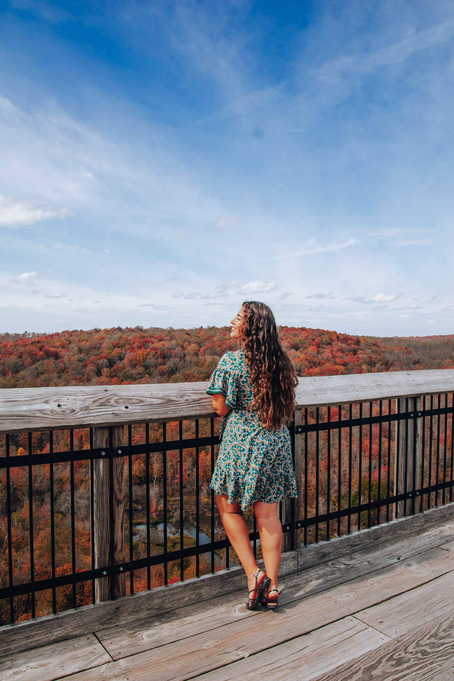 Check out the stunning Fall foliage at Kinzua Bridge State Park, Kinzua Bridge is one of the best spots to see foliage in Northern PA!