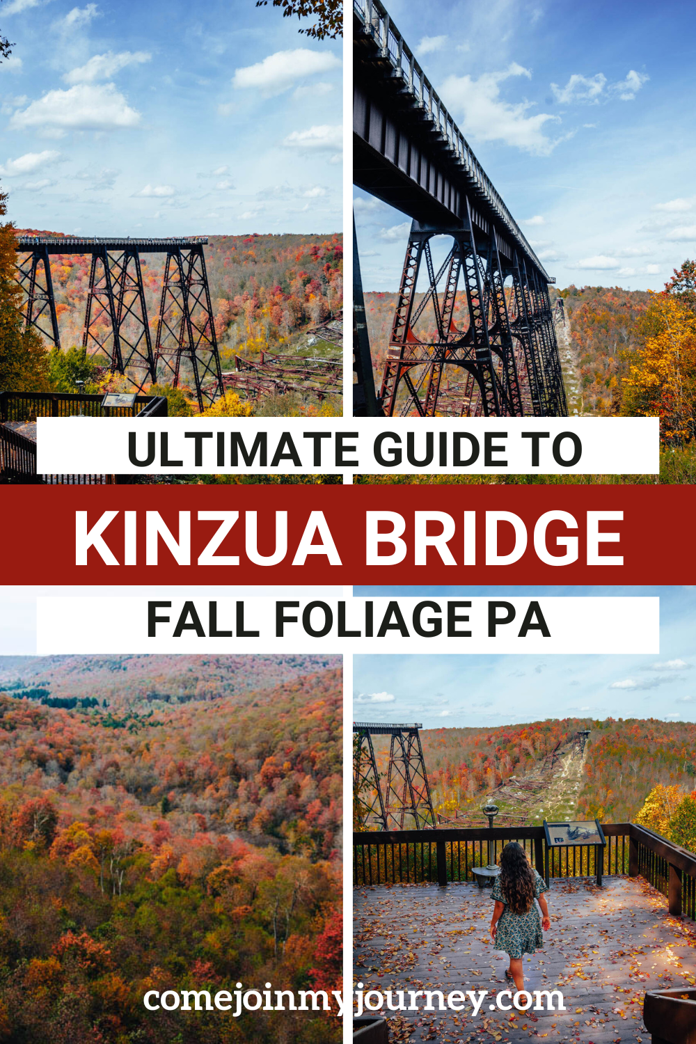 Check out the stunning Fall foliage at Kinzua Bridge State Park, Kinzua Bridge is one of the best spots to see foliage in Northern PA! | PA State Parks | Things to do in USA | USA Travel | Things to do in Pennsylvania | Northern PA | PA Hiking | Pennsylvania Travel Guide | Fall Foliage in PA | USA Fall Foliage